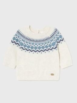 Mayoral Jersey Jacquard Bebe 15-02306-043 Milk Vig