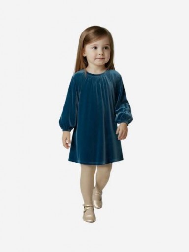 Mayoral Vestido Terciopelo Brillo 15-04923-043 Oceano [0]