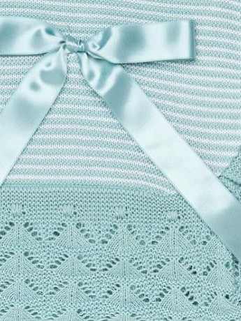 Juliana mantita Punto calados Verde Agua Blanco 24521 [1]