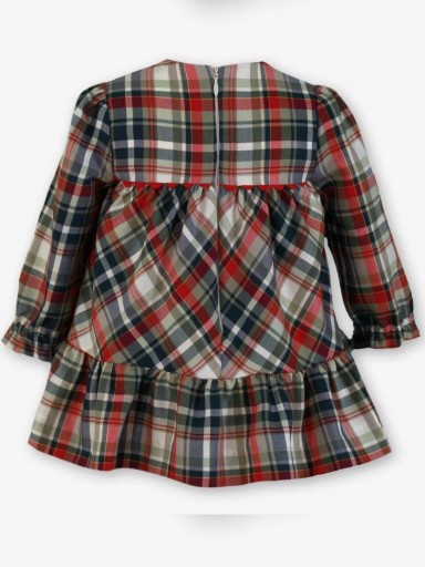 Miranda Vestido Bebe Cuadros Corte Alto Lazada "Zoey" 0512/V [1]