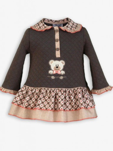 Miranda Vestido Bebe Coqué Marrón Estampado Geométrico "Cornelia" 0509/V [2]