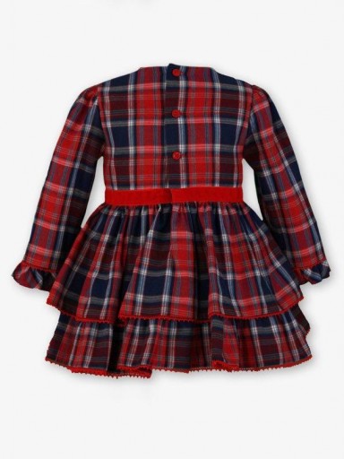 Miranda Vestido Infantil Ceremonia Cuadro Escoces  2 Lazadas "Harper" 0258/V [4]