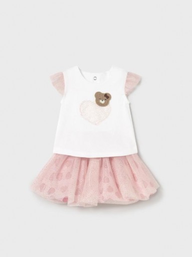 Mayoral Conjunto falda tul y camiseta 25-01874-040 Rosa