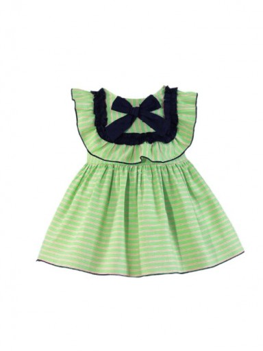 Miranda vestido bebe Rayas Verde Volante Lazada Marino 035/1205/V [1]