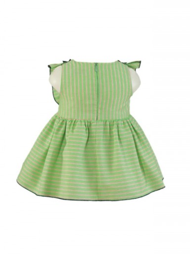 Miranda vestido bebe Rayas Verde Volante Lazada Marino 035/1205/V [2]