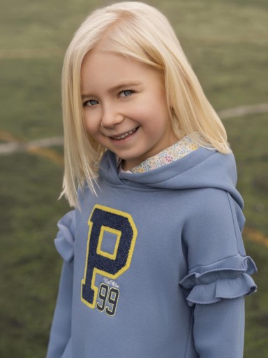 Miranda Vestido Niña Tipo Sudadera Azulado "Betty" 1406/V [1]