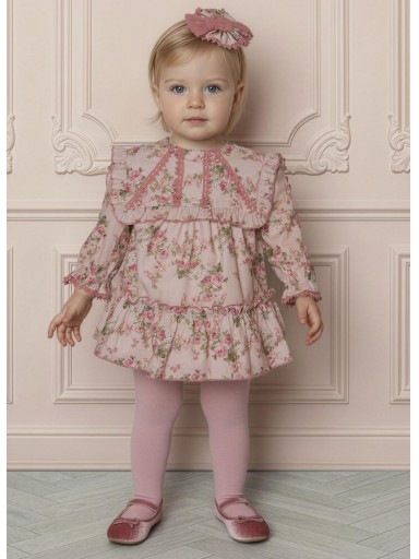Miranda Vestido Bebe Ceremonia Estampado Flores Tiras Guipour "Megara" 0126/V [0]