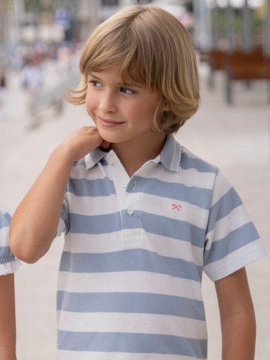 Miranda Polo Infantil Niño Rayas Azules "Astromelia" 1300/P