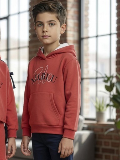 Miranda Sudadera Infantil Niño Coral Capucha Bolsillos Canguro "Asha" 1301/1 [0]
