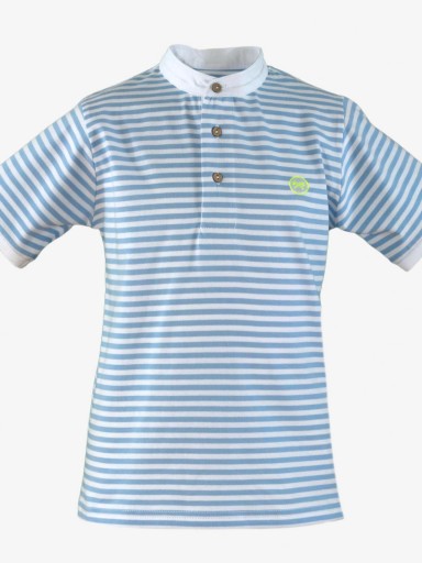 Miranda Conjunto niño polo  rayas cuello mao pantalón azul  1310/23 [2]