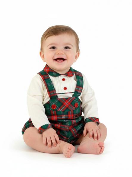 Miranda Conjunto Bebe Pantalón Cuadros Camisa Blanca 36/0030/23