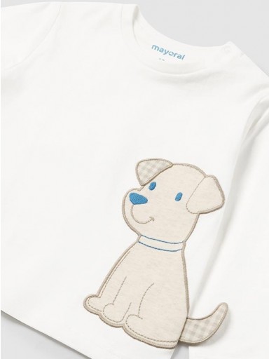 Mayoral Camiseta m/l Play Dogs 14-02043-020 Nata [1]