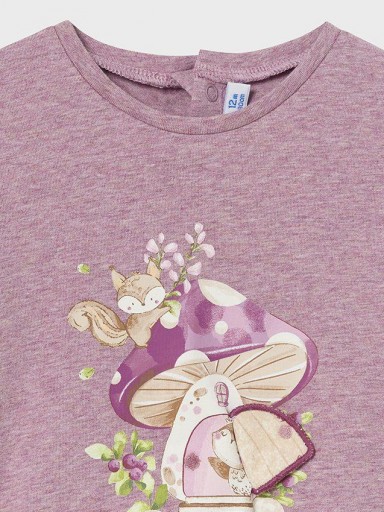 Mayoral Camiseta M/L apliques 14-02050-041 Orquídea  [2]