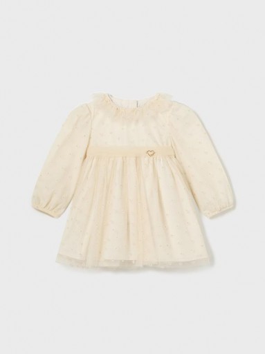 Mayoral Vestido tul 14-02907-069 Crudo