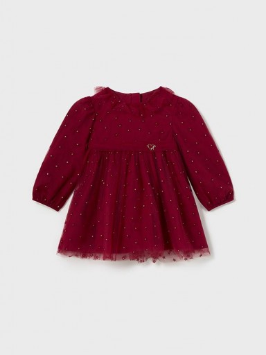 Mayoral Vestido tul 14-02907-071 Guinda