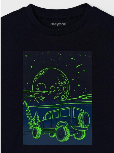 Mayoral Camiseta M/L glow in the dark 14-04057-015 Blue-black [5]