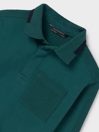 Mayoral Polo M/L contrastes pique 14-07105-085 Evergreen [1]