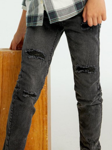 Mayoral Pantalón denim rotos 14-07538-066 Gris-oscu. [2]