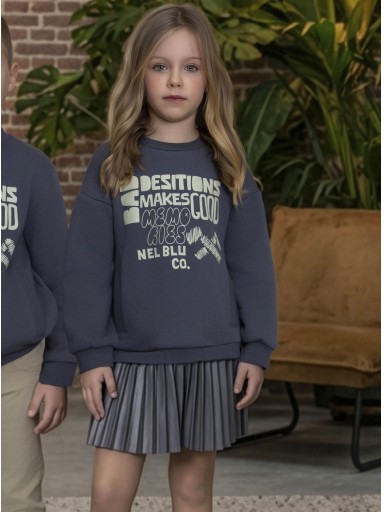 Miranda Vestido Infantil Niña Cuerpo Sudadera Falda Plisada "Anna" 1409/V [0]