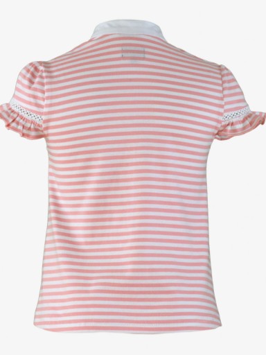 Miranda Conjunto niña polo rayas cuello mao  y pantalón corto rosa 1410/23 [3]