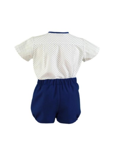 Miranda conjunto pantalón corto marino  camisa blanca  cuello mao   035/0144/23 [2]