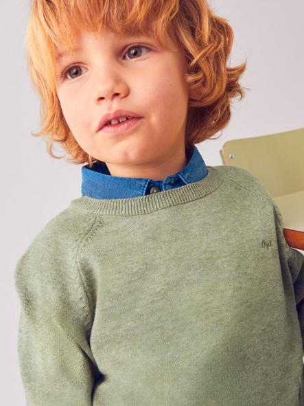 Mayoral Jersey Algondón Cuello Redondo 15-00323-010 Pistacho [1]