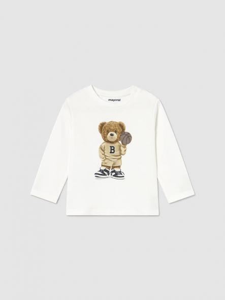 Mayoral Camiseta M/L Oso 15-02058-082 Nata [1]