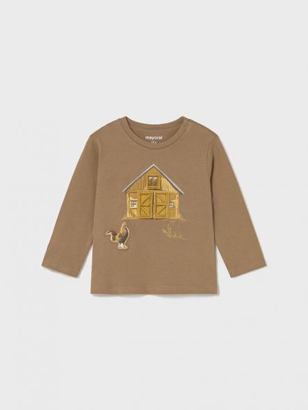 Mayoral Camiseta M/L "Play" Granja 15-02067-031 Caramelo