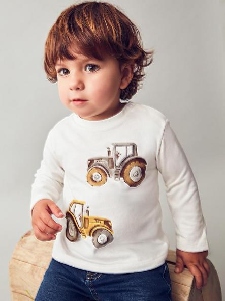 Mayoral Camiseta M/L "Play" Tractor 15-02069-039 Nata