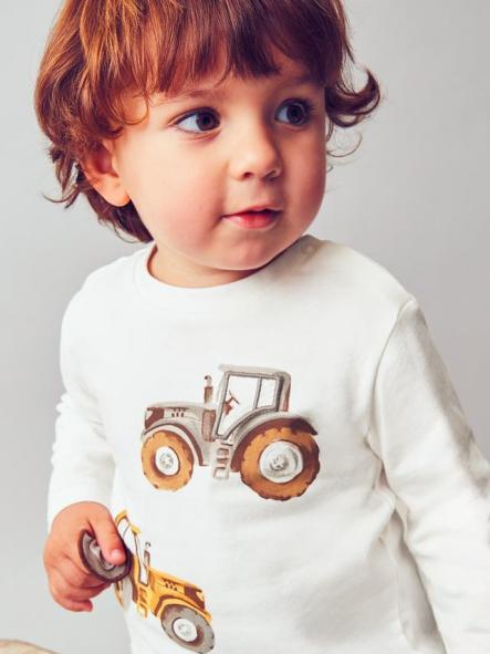 Mayoral Camiseta M/L "Play" Tractor 15-02069-039 Nata [1]