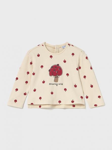 Mayoral Camiseta M/L Estampada 15-02077-082 Almendra
