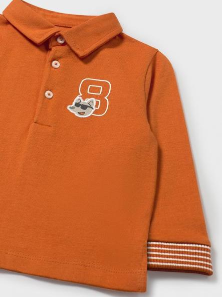 Mayoral Polo M/L Liso Detalles 15-02101-070 Calabaza [2]