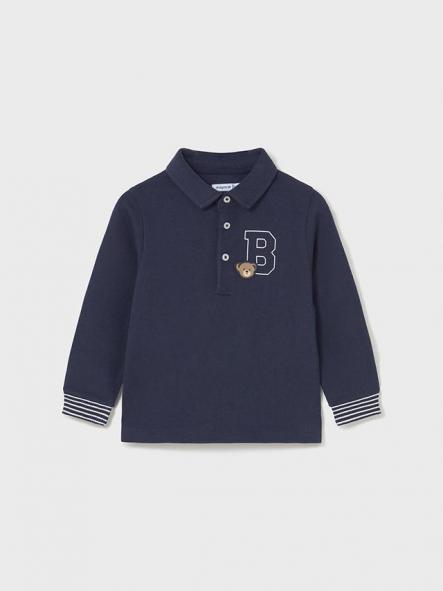 Mayoral Polo M/L Liso Detalles 15-02101-071 Azul