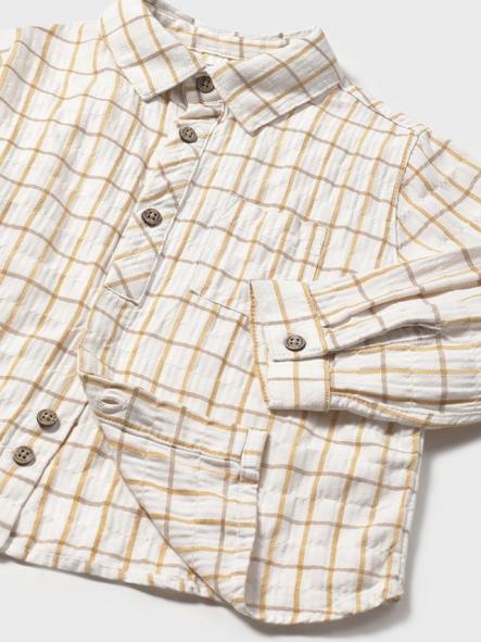 Mayoral Camisa M/L Cuadros Viscosa 15-02110-096 Mostaza [5]