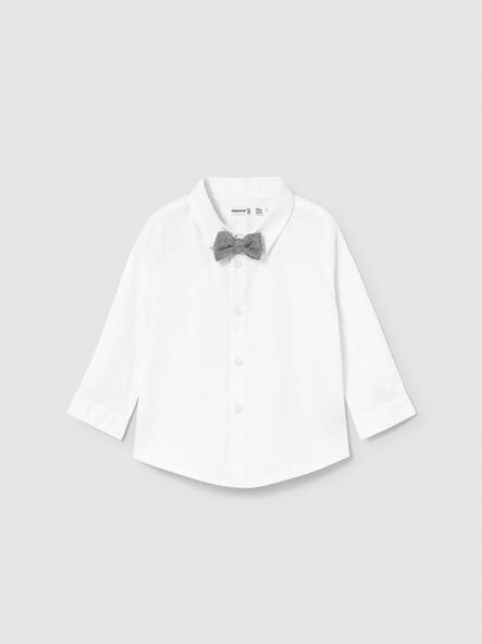 Mayoral Camisa M/L Vestir Pajarita 15-02111-055 Marfil