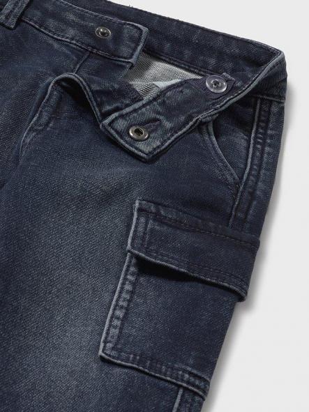 Mayoral Pantalon Soft Denim Cargo 15-02505-029 Blue-Black [3]