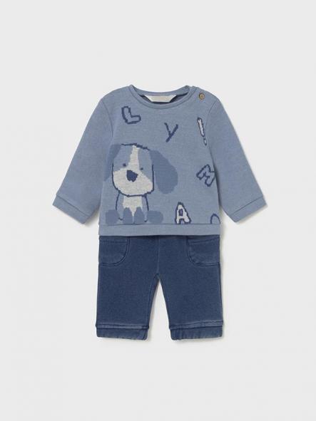 Mayoral Conjunto Pantalon Largo Jacquard 15-02583-079 Blue Bell