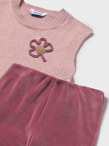 Mayoral Conjunto Pantalón Chaleco Tricot 15-02596-049 Rosado [2]