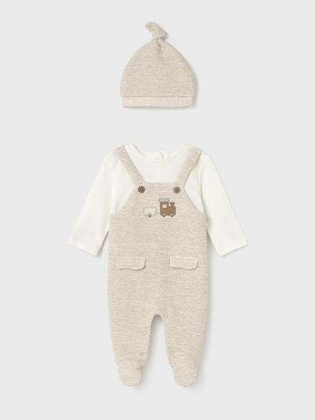 Mayoral Pelele Peto y Gorro 15-02609-011 Milk vig [0]