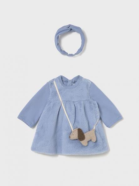 Mayoral Vestido Combinado Pelo 15-02823-055 Dream blue