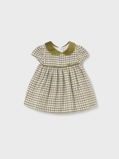 Mayoral Vestido cuadros 15-02831-094 Aceituna