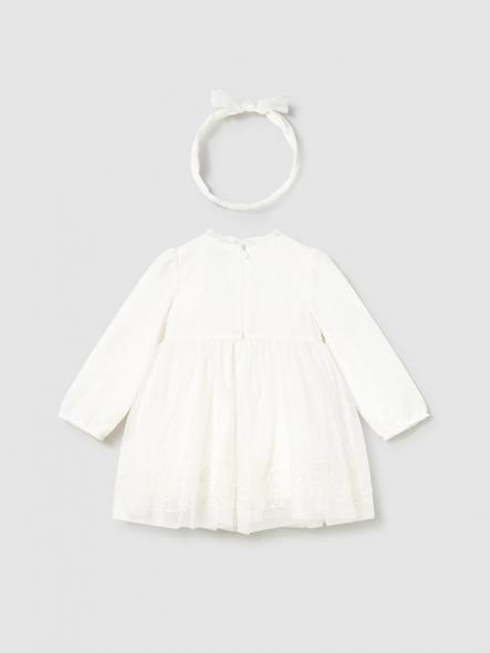 Mayoral Vestido Ceremonia Tul Bordado 15-02902-064 Crudo [1]