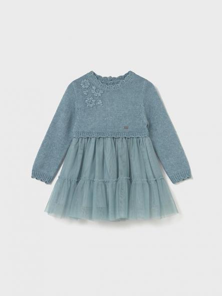 Mayoral Vestido Conbinado Tricot 15-02905-031 Blue