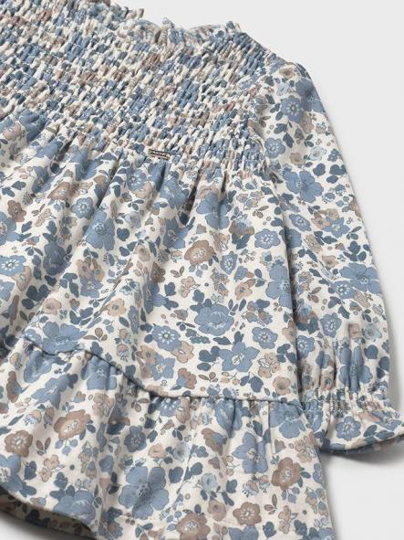 Mayoral Vestido Terciopelo Estampado 15-02909-026 Blue Bell [3]