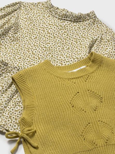 Mayoral Vestido Con Chaleco Tricot 15-02913-036 Aceite [3]