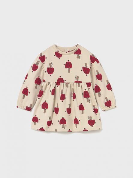 Mayoral Vestido Felpa Estampado 15-02916-045 Rojo