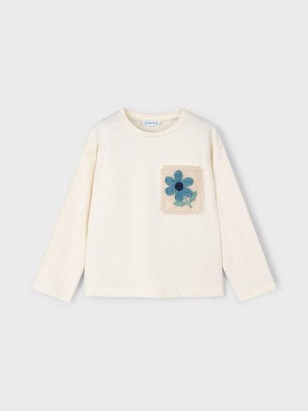 Mayoral Camiseta M/L Bolsillo Crochet 15-04004-078 Macchiato [1]
