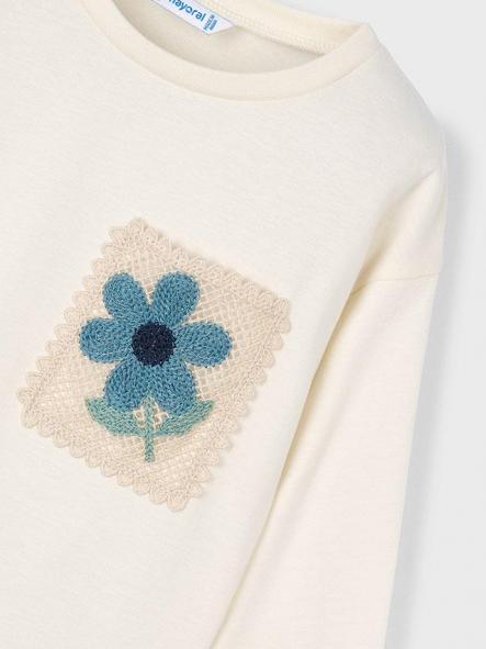 Mayoral Camiseta M/L Bolsillo Crochet 15-04004-078 Macchiato [3]