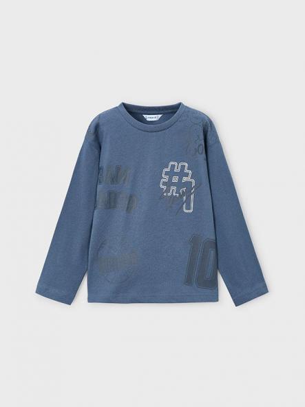 Mayoral Camiseta M/L Varsity 15-04074-071 Acero