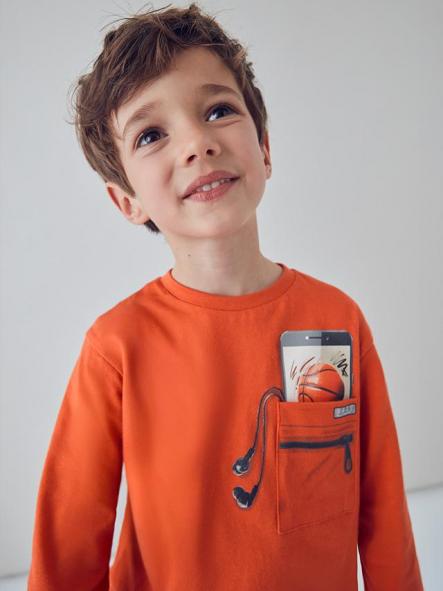 Mayoral Camiseta M/L Trampantojo 15-04078-088 Naranja
